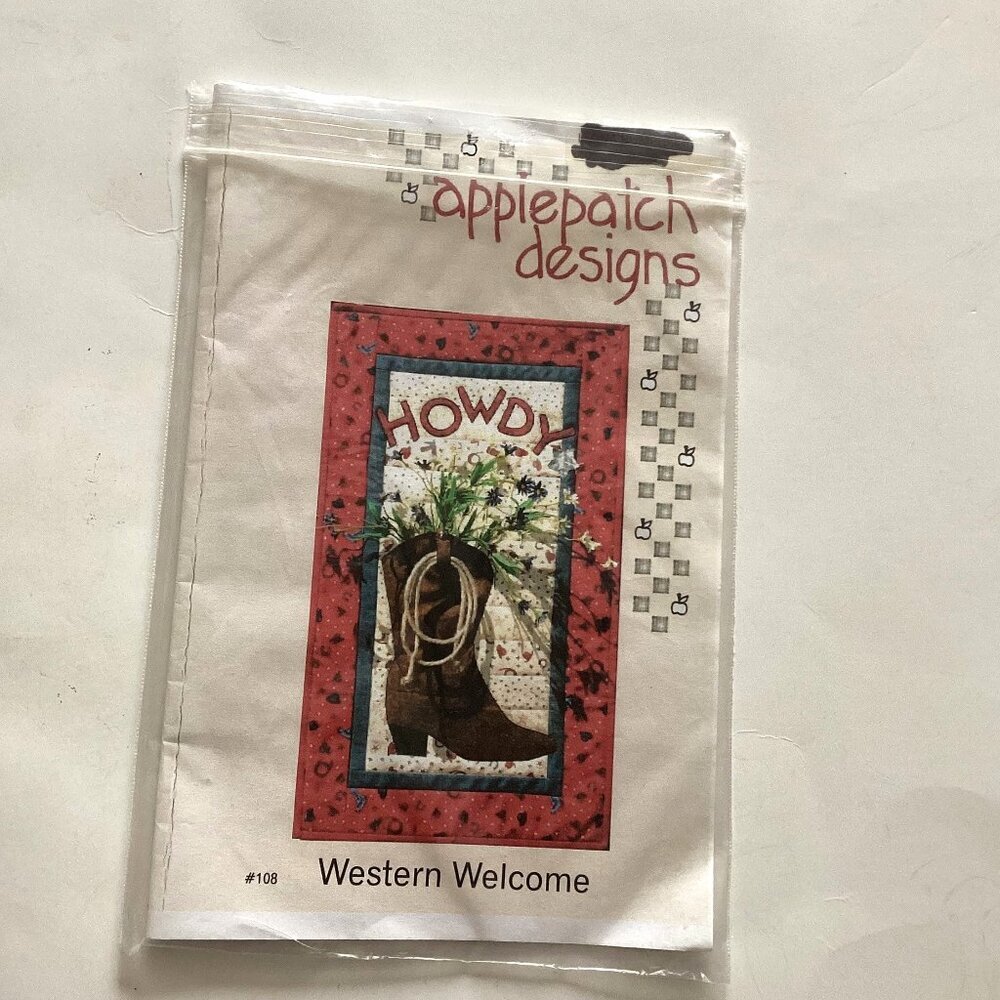 Applepatch Designs Western Welcome Applique Wall Quilt Pattern Quilting Sewing